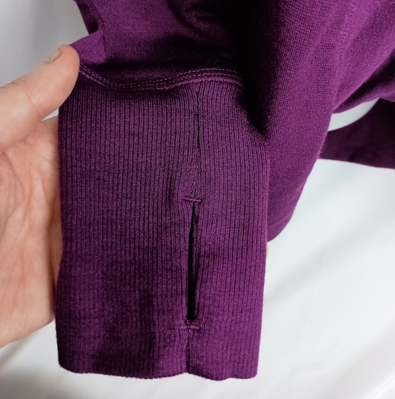 NWT ATHLETA Pranayama Purple Draped Cardigan Duster Sweater (#270) - Picture 4 of 10